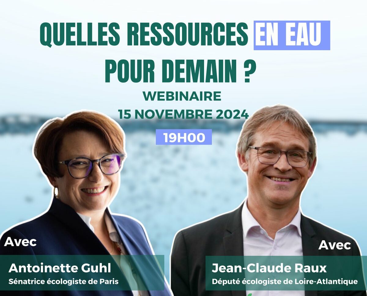 Webinaire eau des écologistes – avec Jean Claude Raux et Antoinette Guhl